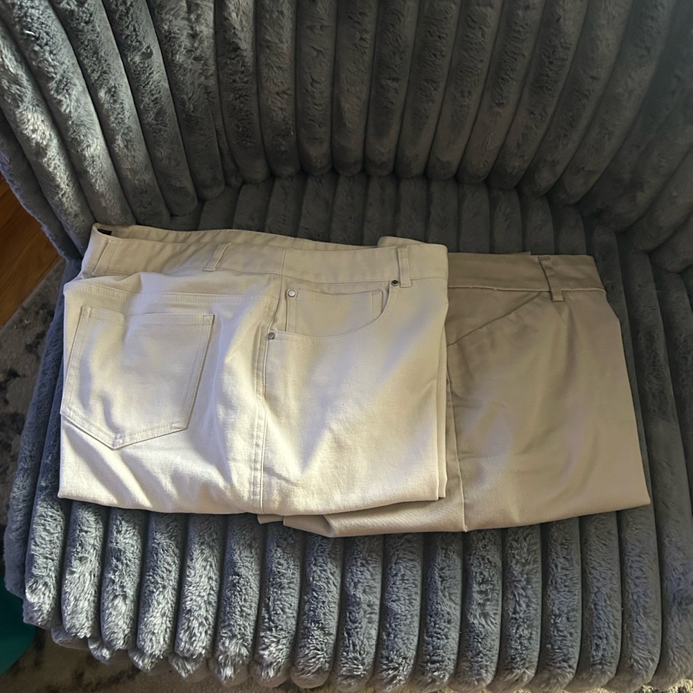 Stylish Cream and Tan Dress/Work Pants size 12